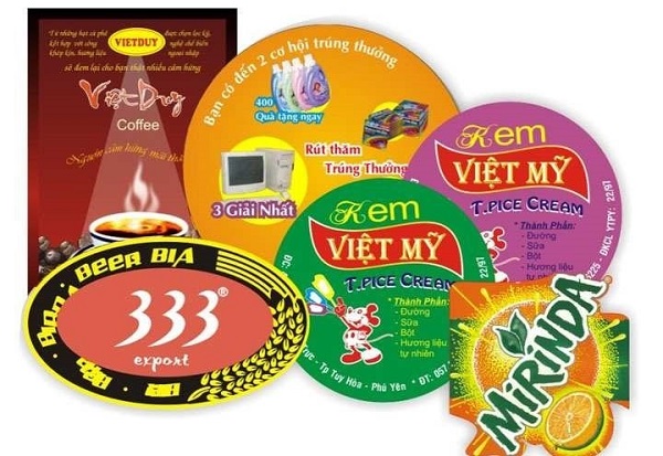 Các mẫu tem dán sản phẩm từ nhiều thương hiệu khác nhau