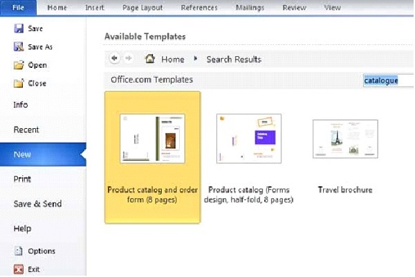 Chọn mẫu catalogue