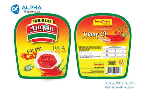 Mẫu thiết kế tem nhãn tương ớt mà bạn có thể tham khảo khi tự thiết kế sticker