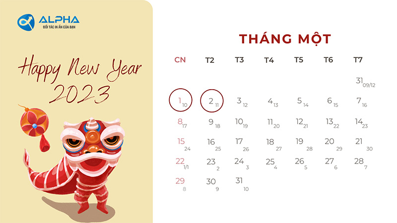 Lịch nghỉ Tết dương lịch của học sinh, sinh viên 2023