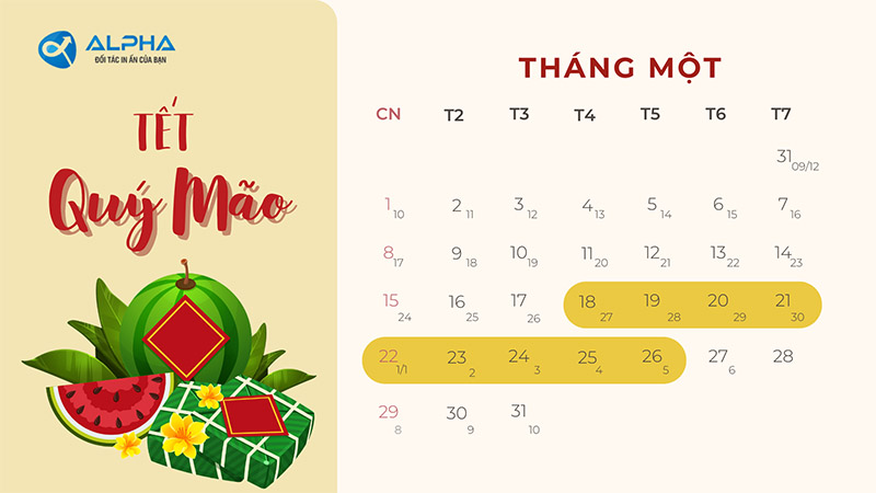 Lịch nghỉ Tết Nguyên đán của học sinh các cấp