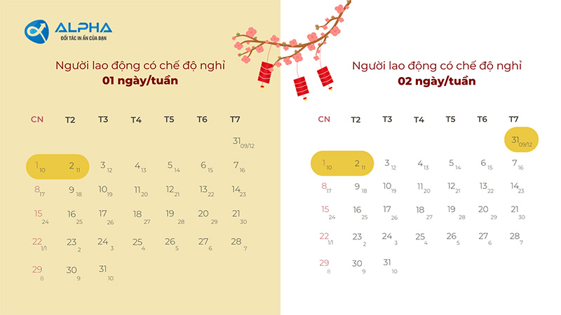 Lịch nghỉ Tết dương lịch 2023 của người lao động