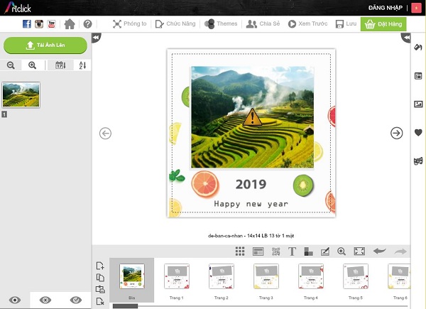 Phần mềm thiết kế lịch treo tường tết ArtClick