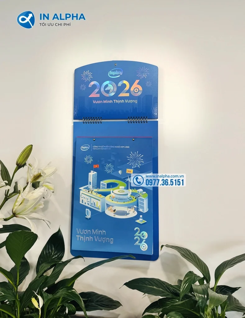 In lịch bloc độc quyền được sử sản xuất bởi xưởng in Alpha