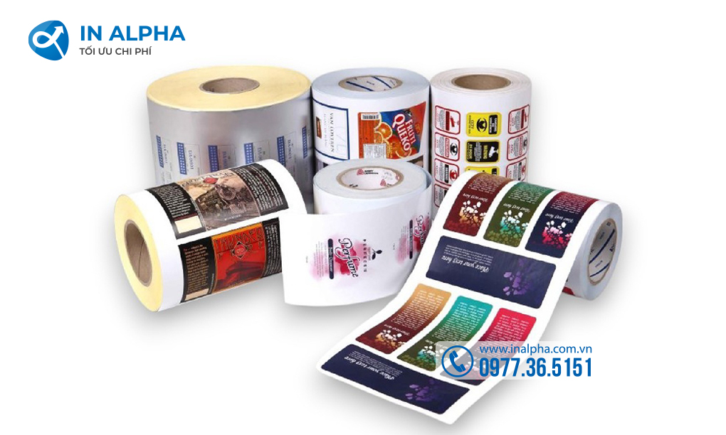 Mẫu tem nhãn decal dán trên chai lọ do In Alpha thực hiện